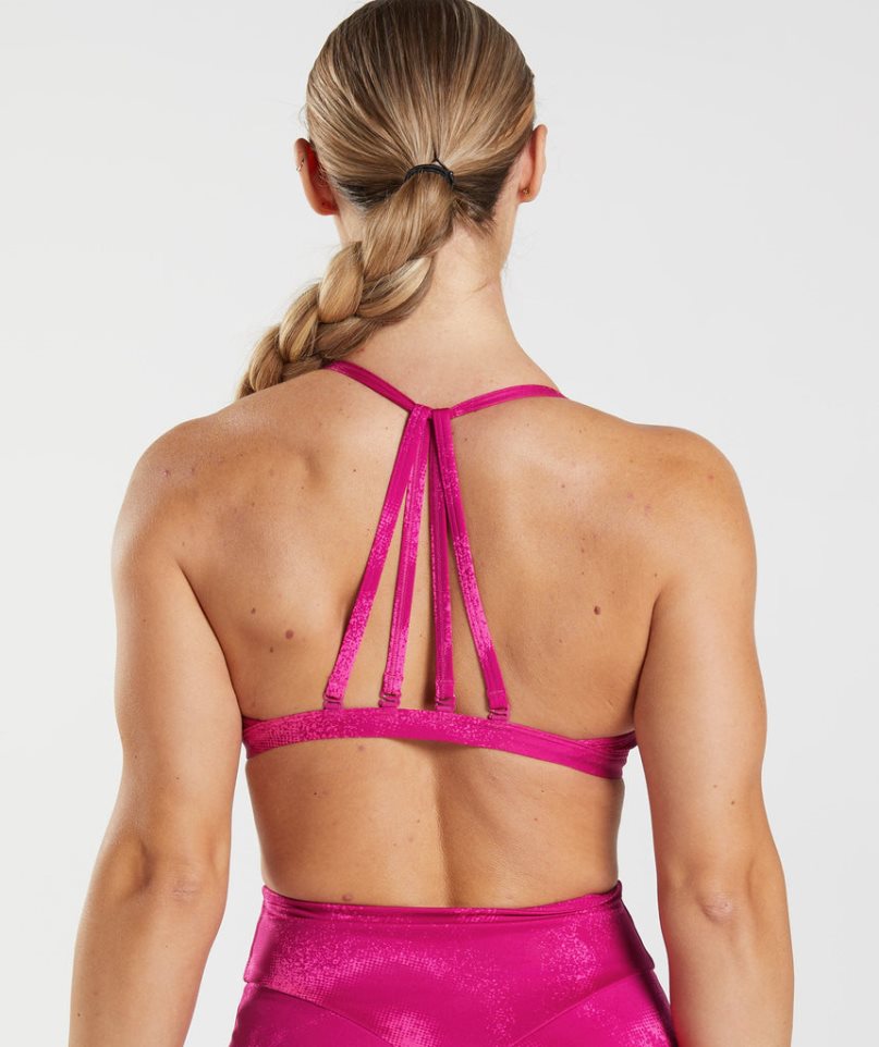 Women's Gymshark GS Power Minimal Sports Bra Pink | NZ 2HQPFO